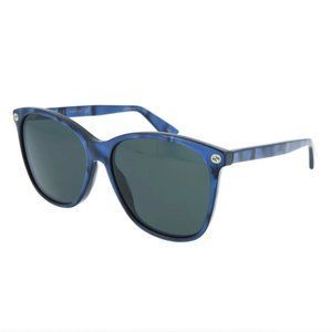 Rare! Gucci Blue Crystal Round Frame Sunglasses